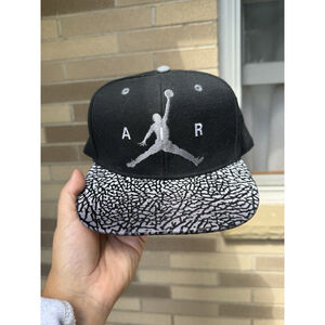 Jordan Jumpman Snapback Hat Black One Size Adjustable Embroidered Logo Youth